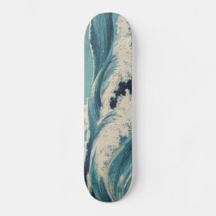 Antiquitäten Japanisch Blue Waves Ocean Print Skateboard