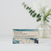 Antiquitäten Japanisch Blue Waves Ocean Print Visitenkarte (Stehend Vorderseite)