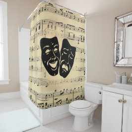 Antiquitäten Musik und Theatermasken Duschvorhang