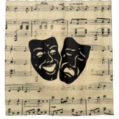 Antiquitäten Musik und Theatermasken Duschvorhang (Vorderseite)