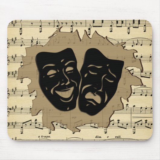 Antiquitäten Musik und Theatermasken Mousepad (Vorne)