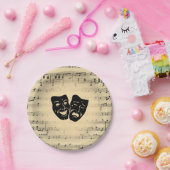 Antiquitäten Musik und Theatermasken Pappteller (Party)