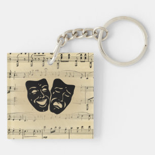 Antiquitäten Musik und Theatermasken Schlüsselanhänger