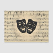 Antiquitäten Musik und Theatermasken Seidenpapier (Vorderseite)