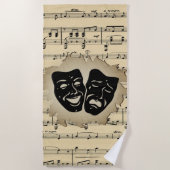 Antiquitäten Musik und Theatermasken Strandtuch (Vorderseite)