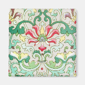 Antiquitäten Orientalisches Blumenmuster aquamarin Magnet (Vorne)