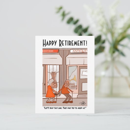 Antiquitäten Postkarte (Stehend Vorderseite)