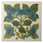 Antiquitäten Repro Art Nouveau Blumen Tile Fliese (Vorderseite)