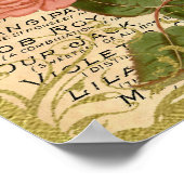 Antiquitäten Rose Parfüm Poster (Ecke)