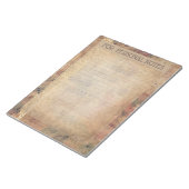 Antiquitäten, Rose und Musiknoten Notizblock (angewinkelt)