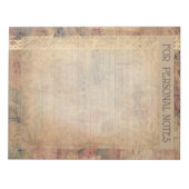 Antiquitäten, Rose und Musiknoten Notizblock (Vorderseite)