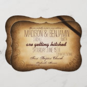 Antiquitäten Rustikale Hochzeitseinladungen Einladung (Vorne/Hinten)