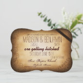 Antiquitäten Rustikale Hochzeitseinladungen Einladung (Stehend Vorderseite)