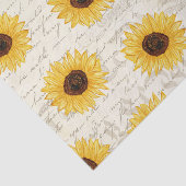 Antiquitäten Sonnenblumen Blumenzwiebelpapier Seidenpapier (Ausschnitt)