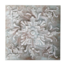 Antiquitäten Trent Floral Repro Imitat Relief Majo Fliese