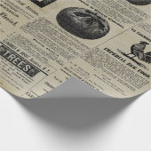 Antiquitäten Vintages Gartenbau Geschenkpapier (Ecke)