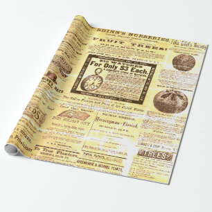 Antiquitäten Vintages Gartenbaugewerbe Ephemera Be Geschenkpapier