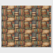 Antiquitätenbibliothek Elegantes Wrapping Paper Geschenkpapier (Flach)