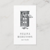 Antiquitätenbibliothek | Seltener Buchhändler | Bi Visitenkarte (Vorderseite)