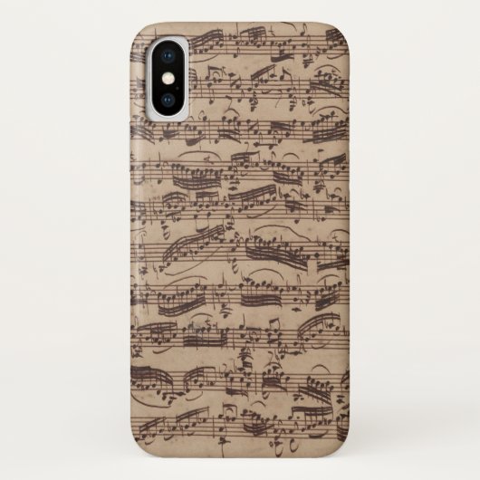 Antiquitätenblatt Musik Bach Manuskript Case-Mate iPhone Hülle (Rückseite)