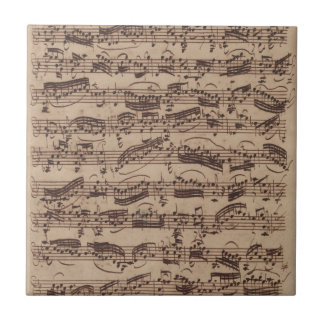 Antiquitätenblatt Musik Bach Manuskript Fliese