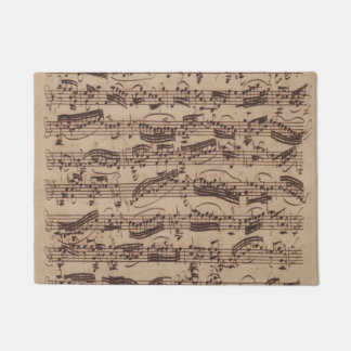 Antiquitätenblatt Musik Bach Manuskript Fußmatte