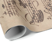 Antiquitätenblatt Musik Bach Manuskript Geschenkpapier (Rolleneckpunkt)
