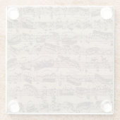 Antiquitätenblatt Musik Bach Manuskript Glasuntersetzer (Rückseite)