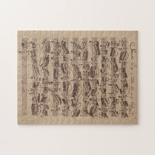 Antiquitätenblatt Musik Bach Manuskript Puzzle (Horizontal)