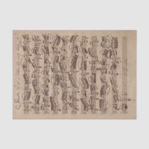 Antiquitätenblatt Musik Bach Manuskript Seidenpapier