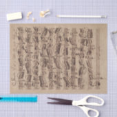 Antiquitätenblatt Musik Bach Manuskript Seidenpapier (Handwerk)