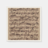 Antiquitätenblatt Musik Bach Manuskript Serviette (Vorderseite)
