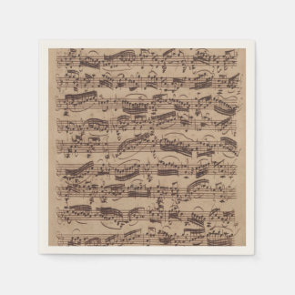 Antiquitätenblatt Musik Bach Manuskript Serviette
