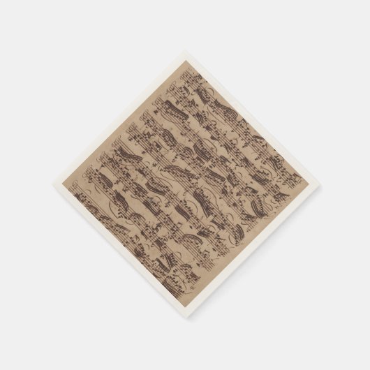 Antiquitätenblatt Musik Bach Manuskript Serviette (Ecke)
