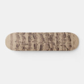 Antiquitätenblatt Musik Bach Manuskript Skateboard (Horizontal)
