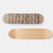 Antiquitätenblatt Musik Bach Manuskript Skateboard (Horizontal)