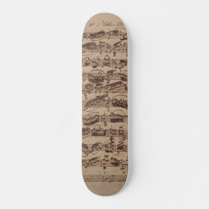 Antiquitätenblatt Musik Bach Manuskript Skateboard