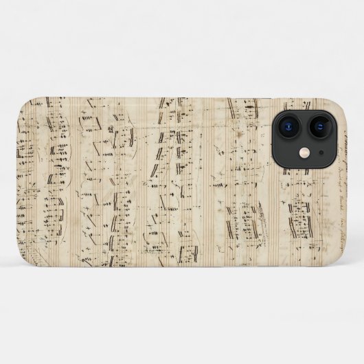 Antiquitätenblatt Musik Chopin Manuskript Case-Mate iPhone Hülle (Rückseite (Horizontal))