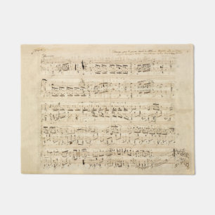 Antiquitätenblatt Musik Chopin Manuskript Fußmatte