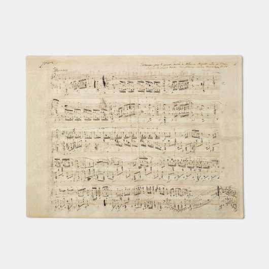 Antiquitätenblatt Musik Chopin Manuskript Fußmatte (Vorderseite)