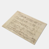 Antiquitätenblatt Musik Chopin Manuskript Fußmatte (Schrägansicht)