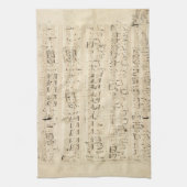 Antiquitätenblatt Musik Chopin Manuskript Geschirrtuch (Vertikal)