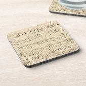 Antiquitätenblatt Musik Chopin Manuskript Getränkeuntersetzer (Linke Seite)