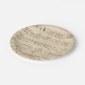 Antiquitätenblatt Musik Chopin Manuskript Pappteller (Schrägansicht)