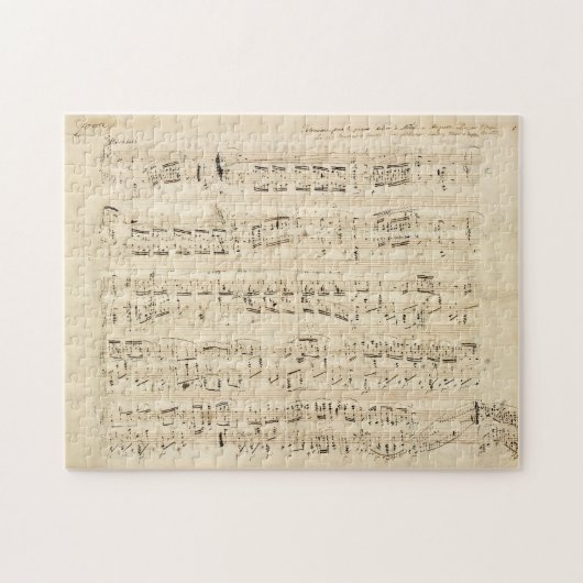 Antiquitätenblatt Musik Chopin Manuskript Puzzle (Horizontal)