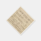 Antiquitätenblatt Musik Chopin Manuskript Serviette (Ecke)