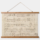 Antiquitätenblatt Musik Chopin Manuskript Wandteppich Mit Holzrahmen (Vorne)
