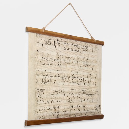 Antiquitätenblatt Musik Chopin Manuskript Wandteppich Mit Holzrahmen (Gewinkelt)