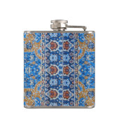 AntiquitätenblauTürkischer Persischer Teppich Rug Flachmann (Rückseite)