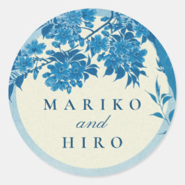 Antiquitätenblossom Runder Aufkleber